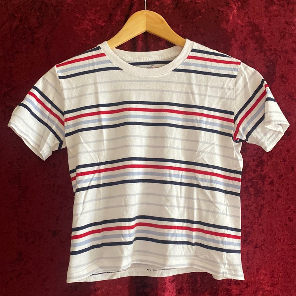 Hollister classic striped tee size XS